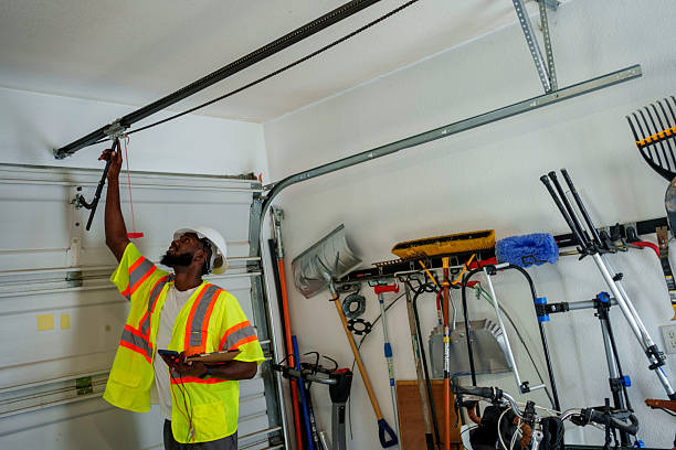 Professional Garage Door Panel Replacement technician working in Lemhi County County, ID